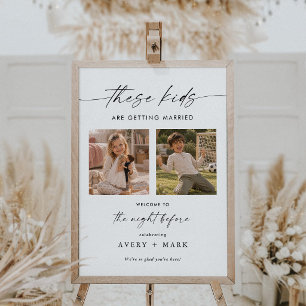 Kids Are Getting Married Wedding Rehearsal Dinner Poster