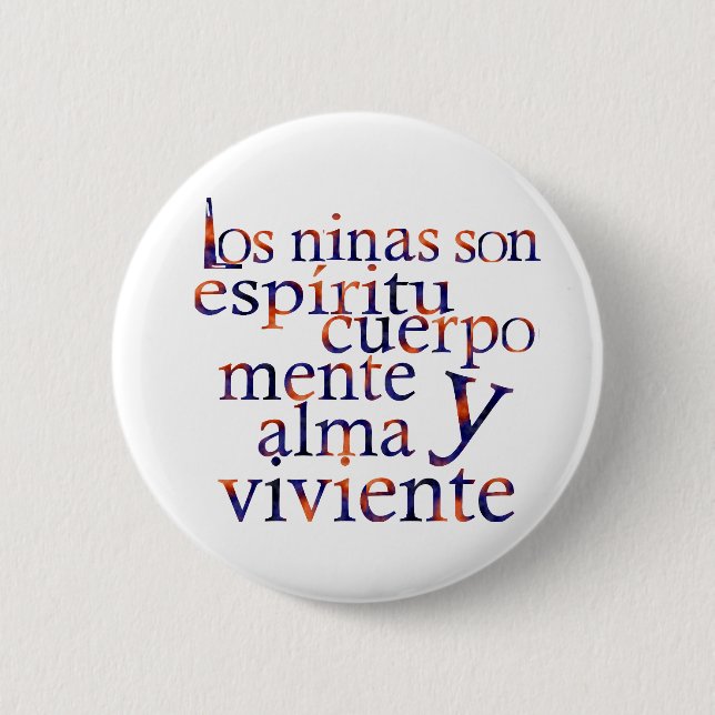 Kids Are SpiritBodyMindHeartSoul Esp 6 Cm Round Badge (Front)