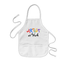 Kid's Art Apron: "ARTIST at Work" Kids Apron