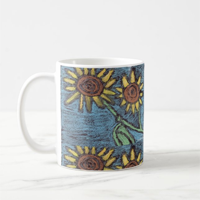 Kids Art for CHOC - Sunflowers Forever Coffee Mug (Left)