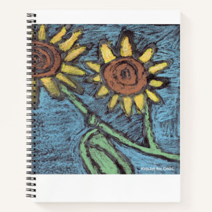 Kids art for CHOC - Sunflowers Forever Notebook