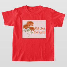 Kids Art Marigold Flower October Birthday
