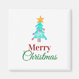 Kid's Art Merry Christmas. Add Your Child's Art Magnet