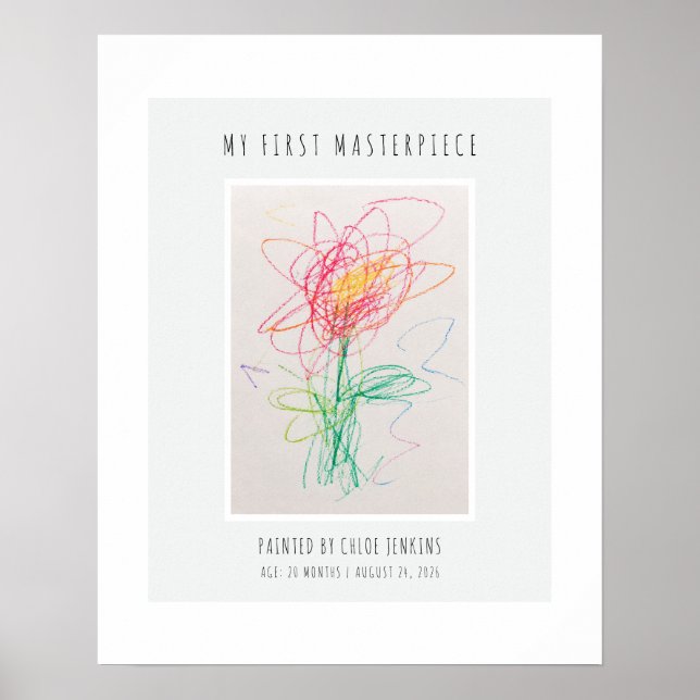 Kids Artwork Display Custom Wall Art Photo Poster (Front)