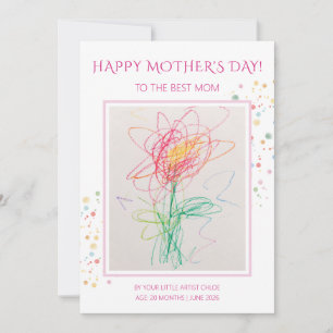Kids Artwork Happy Mothers Day Photo Greeting Card