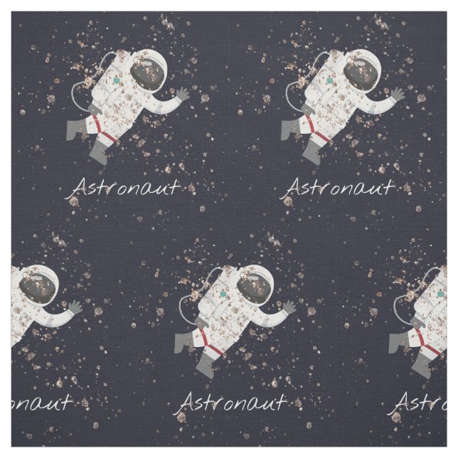 Kids Astronaut Astronomy Cosmos Space Star Dust Fabric (Swatch)