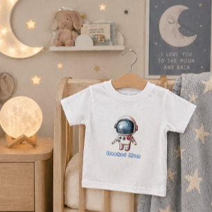 Kids Astronaut Space Theme Cute Rocket  Baby T-Shirt