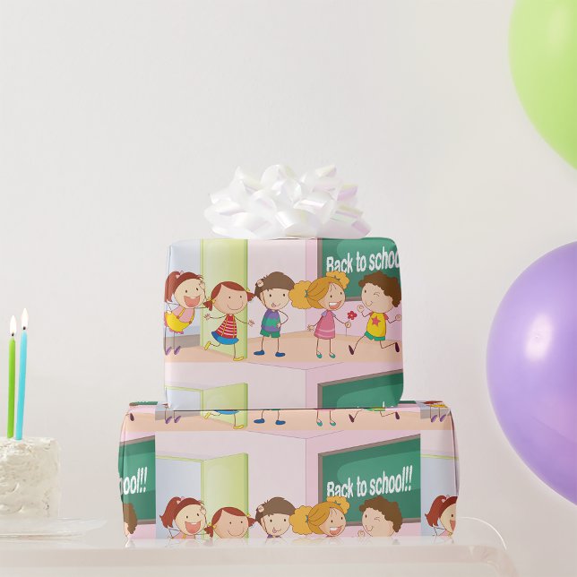 Kids At School Wrapping Paper (Creator Uploaded)