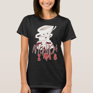 Kids Attention I Am 8 Tornado Boys Twister Two Yea T-Shirt