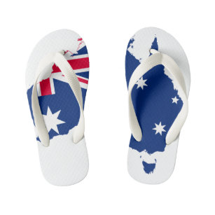 Kids Australia Map Thongs