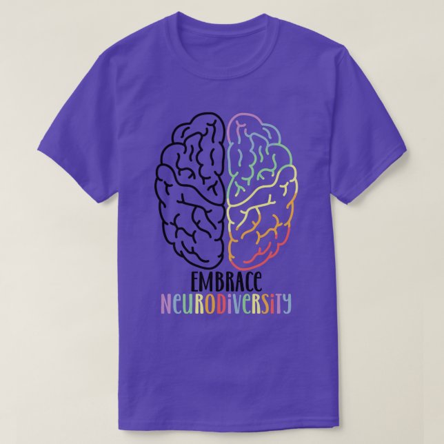 Kids Autism ASD Neurodiversity Tee Embrace ADHD Pr (Design Front)