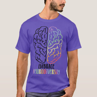 Kids Autism ASD Neurodiversity Tee Embrace ADHD Pr