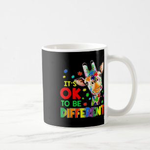 Kids Autism Awareness Acceptance Giraffe Its Ok To Coffee Mug