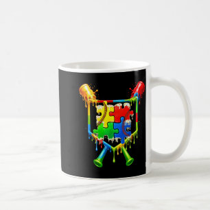 Kids autism awareness baseball ice cream drip coffee mug
