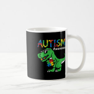 Kids Autism Awareness Dino Autistic Toddler Boys C Coffee Mug