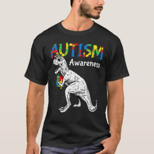 Kids Autism Awareness Dino Autistic Toddler Cute D T-Shirt
