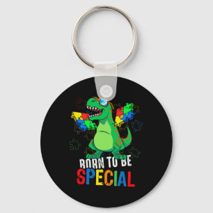 Kids Autism Awareness Dino Toddler Boys Dinosaur A Key Ring