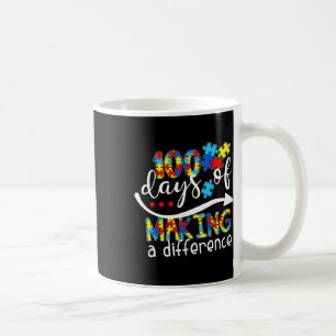 Kids Autism Awareness Making Differences 100 Days Coffee Mug