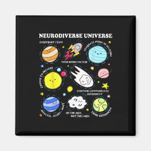Kids Autism Awareness Neurodiverse Universe Neurod Magnet