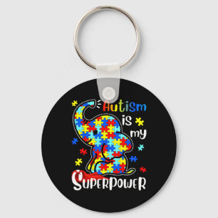 Kids Autism Is My Superpower Cute Elephant Autism Key Ring
