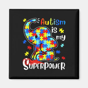Kids Autism Is My Superpower Cute Elephant Autism Magnet