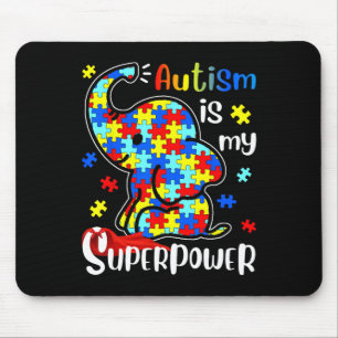 Kids Autism Is My Superpower Cute Elephant Autism Mouse Pad
