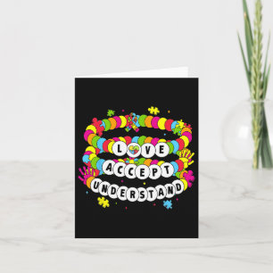 Kids Autistic Girls Love Accept Understand Autism Card