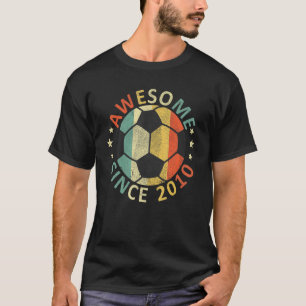 Kids Awesome Since 2010 12th Birthday Soccer Playe T-Shirt