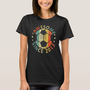Kids Awesome Since 2013 9th Birthday Soccer Player T-Shirt
