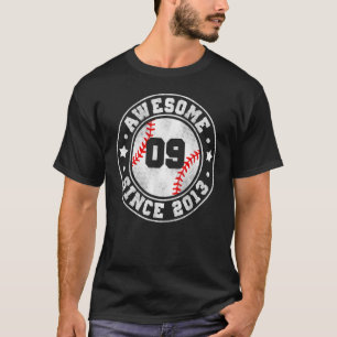 Kids Awesome Since 2013 9th Birthday Soccer Player T-Shirt