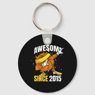 Kids Awesome Since 2015 - 8th Basketball Birthday Key Ring