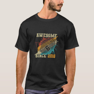 Kids Awesome Since 2016 6 Years Old 6th Birthday T-Shirt