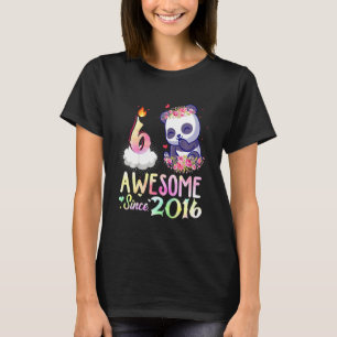 Kids Awesome Since 2016 6th Birthday 6 Years Old P T-Shirt