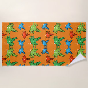 Kids Axototl Salamander Beach Towel