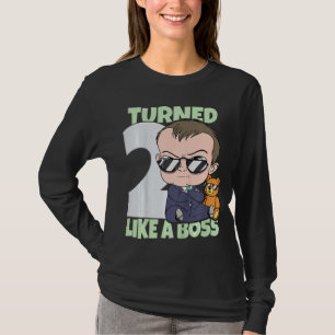 Kids Baby 2nd Birthday Boy Girl 2 Years Like A Bos T-Shirt