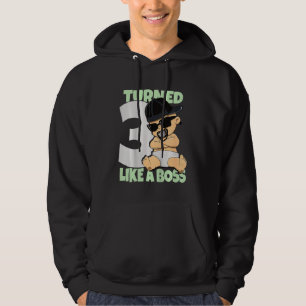 Kids Baby 3rd Birthday Boy Girl 3 Years Like a Bos Hoodie