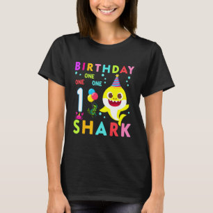 Kids Baby Cute Shark 1st Birthday Boy Girl 1 Year  T-Shirt