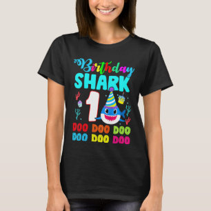 Kids Baby Shark 1st Birthday Boy Girl 1 Year Old K T-Shirt