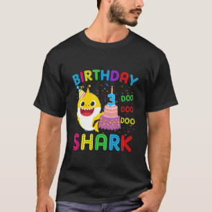 Kids Baby Shark 3Rd Birthday Boy Girl 3 Year Old G T-Shirt