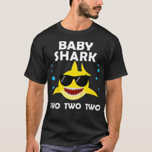 Kids Baby Shark Two 2nd Birthday Party Matching Gi T-Shirt