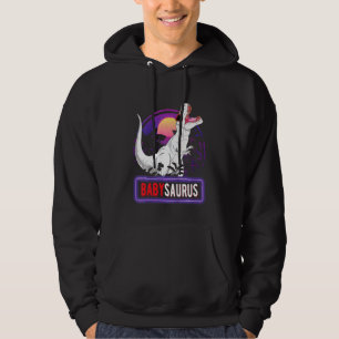 Kids Babysaurus T Rex Dinosaur Baby Saurus Family Hoodie