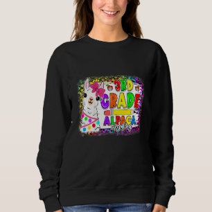 Kids Back To School 3rd Grade Alpaca My Bag Llama Sweatshirt