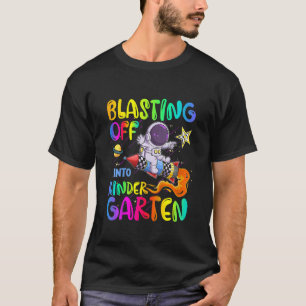 Kids Back To School Blasting Off Into Kindergarten T-Shirt