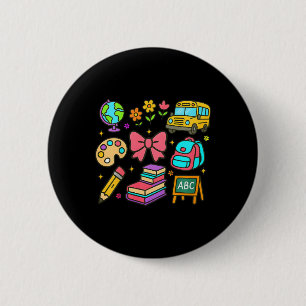 Kids Back To School Coquette 6 Cm Round Badge