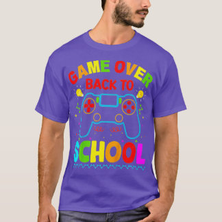 Kids Back To School Funny Game Over Teacher Studen T-Shirt