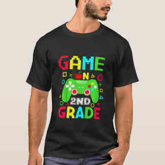 Kids Back To School Game On Second Grade Gaming Ki T-Shirt