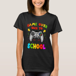 Kids Back to School Game Over Teacher Student Con T-Shirt
