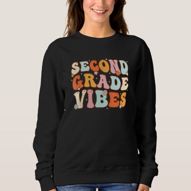Kids Back To School Second Grade Vibes Student Tea Sweatshirt (Front)