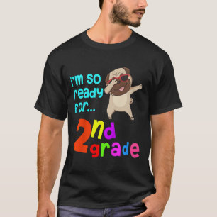 Kids Back to School Shirts 2nd Grade Dabbing Pug D
