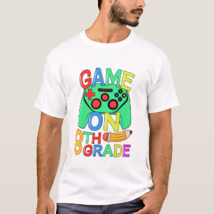 Kids Back To School Video Gamer 8Th Grade Game On T-Shirt